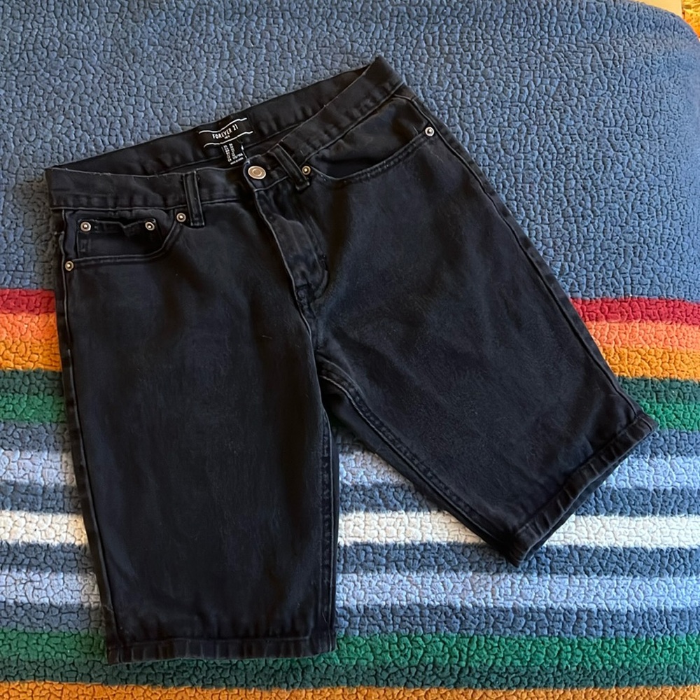 Black Denim Shorts